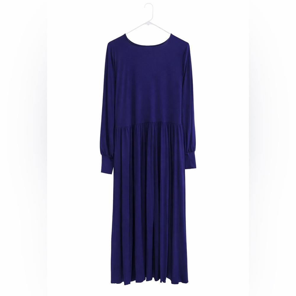 Eloquii Purple Long Sleeve Empire Waist Maxi Dress Size 20 elegant date NWT - Picture 3 of 13